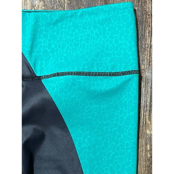 Zyia Active Jade River Stone Metallic Leggings size 8-10 - Picture 2 of 4